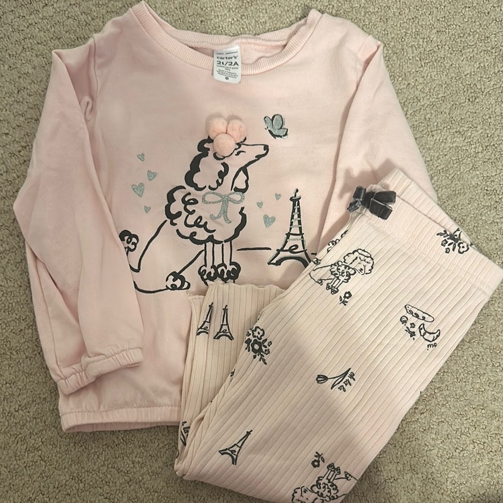 Carter's Pink Paris Pajama Set